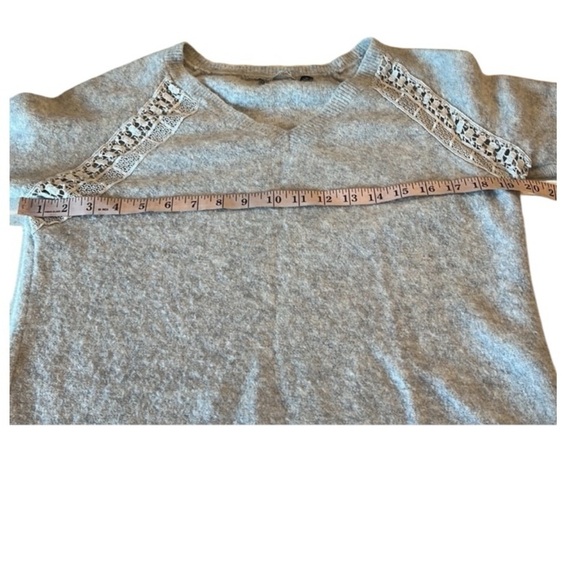 2 Anthro Knitted & Knotted Grey Wool Alpacas Sweaters Cable Knit Crochet Size XS - Picture 10 of 16